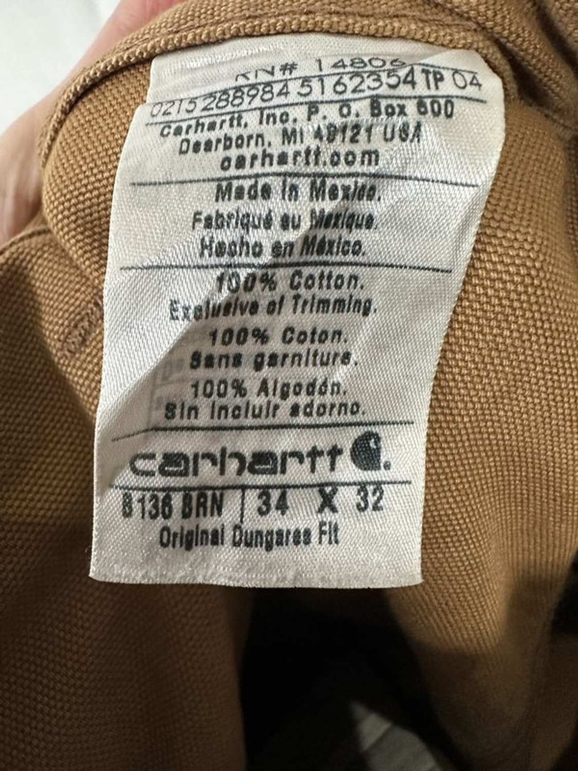 [34X32] CARHARTT B136BRN 더블니카펜터 og 상품이미지6