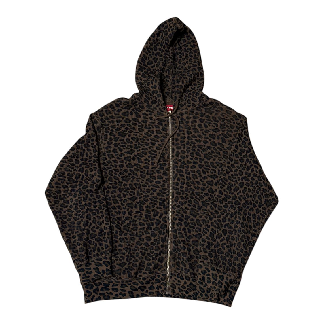 슈프림 써멀 후드 집업 레오파드 M 상품이미지1
