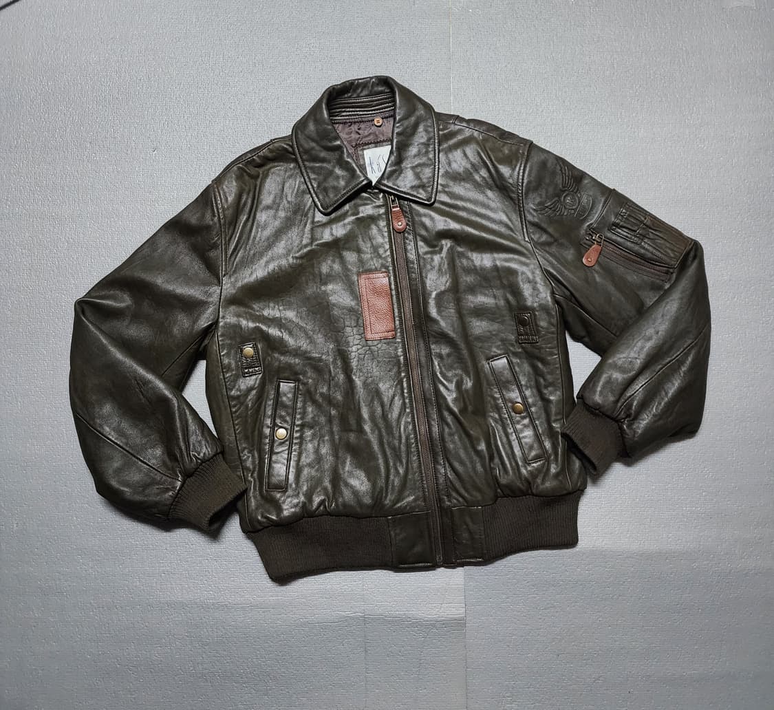 90's 빈티지 까슈 양가죽 항공 점퍼 자켓 공용 상품이미지1