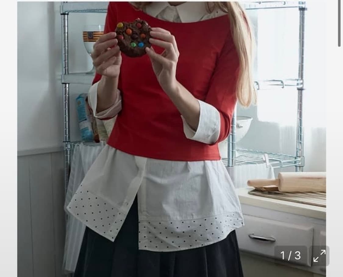 (구해요) 바니쉬먼트 도트 셔링 셔츠  화이트 상품이미지1