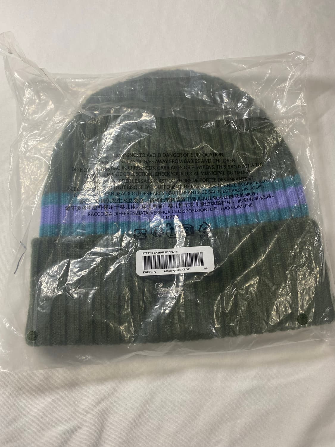 슈프림 스트라이프 캐시미어 비니 상품이미지5