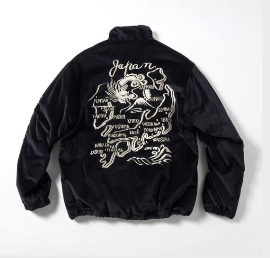 골드 벨벳 트렉 자켓 블랙 L 상품이미지2