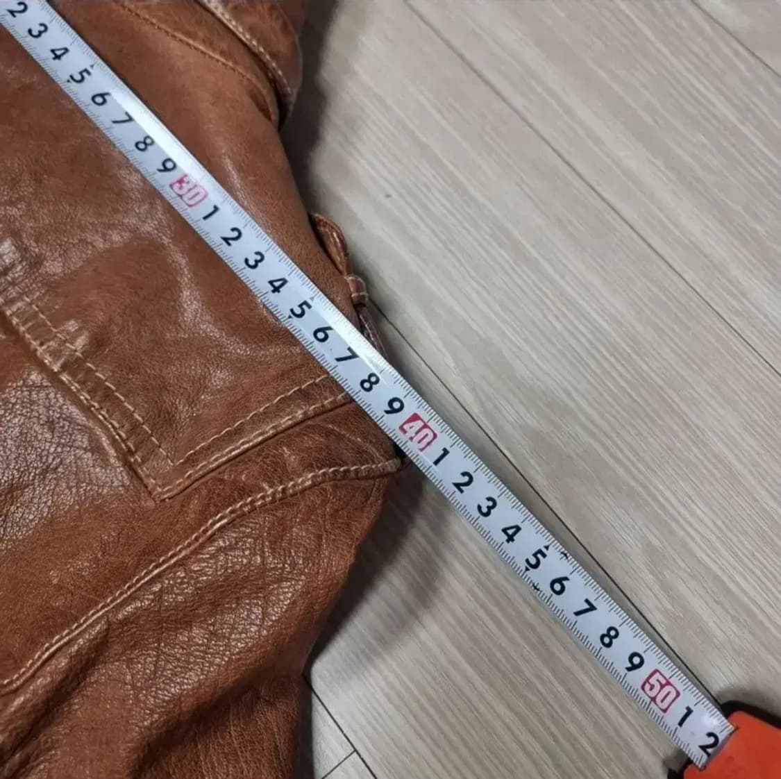 닐바렛 쭈글이 가죽 자켓 브라운(S) 상품이미지9