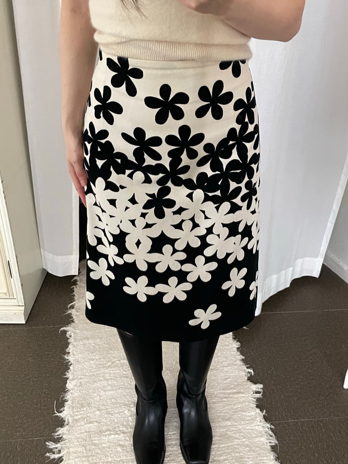 agnes b. corduroy flower aline skirt 상품이미지10