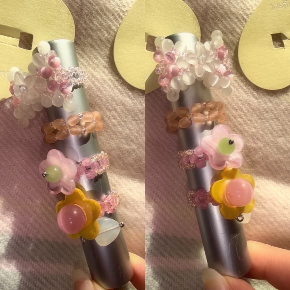 스윙셋 비즈반지 큐빅토끼링 갸루베이비메탈클럽엔젤넘버555포어링코이세이오 상품이미지4