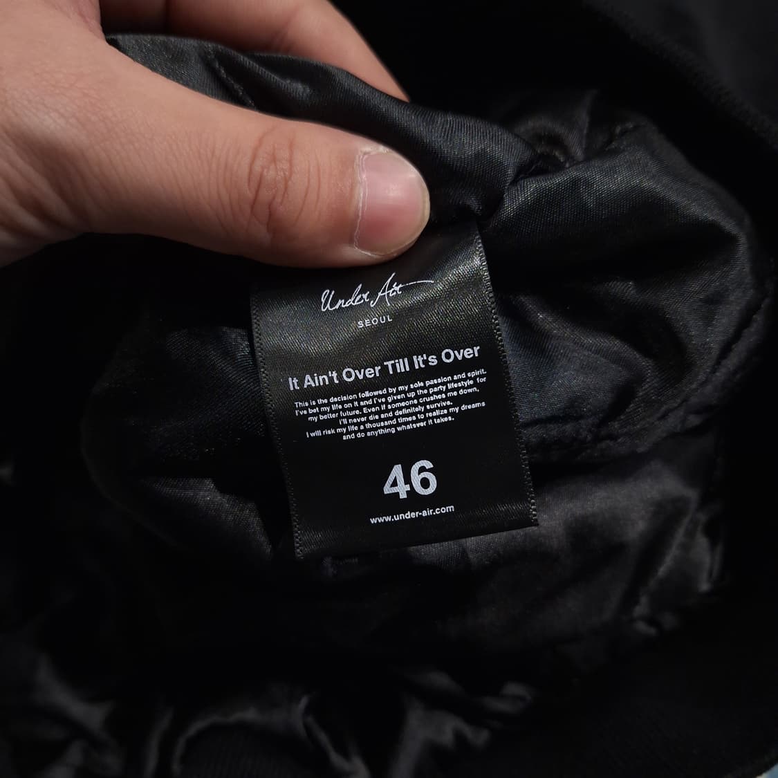 UNDERAIR 언더에어 블랙 호랑이 자수 벨벳 벨루아 스카잔 블루종 L 상품이미지9