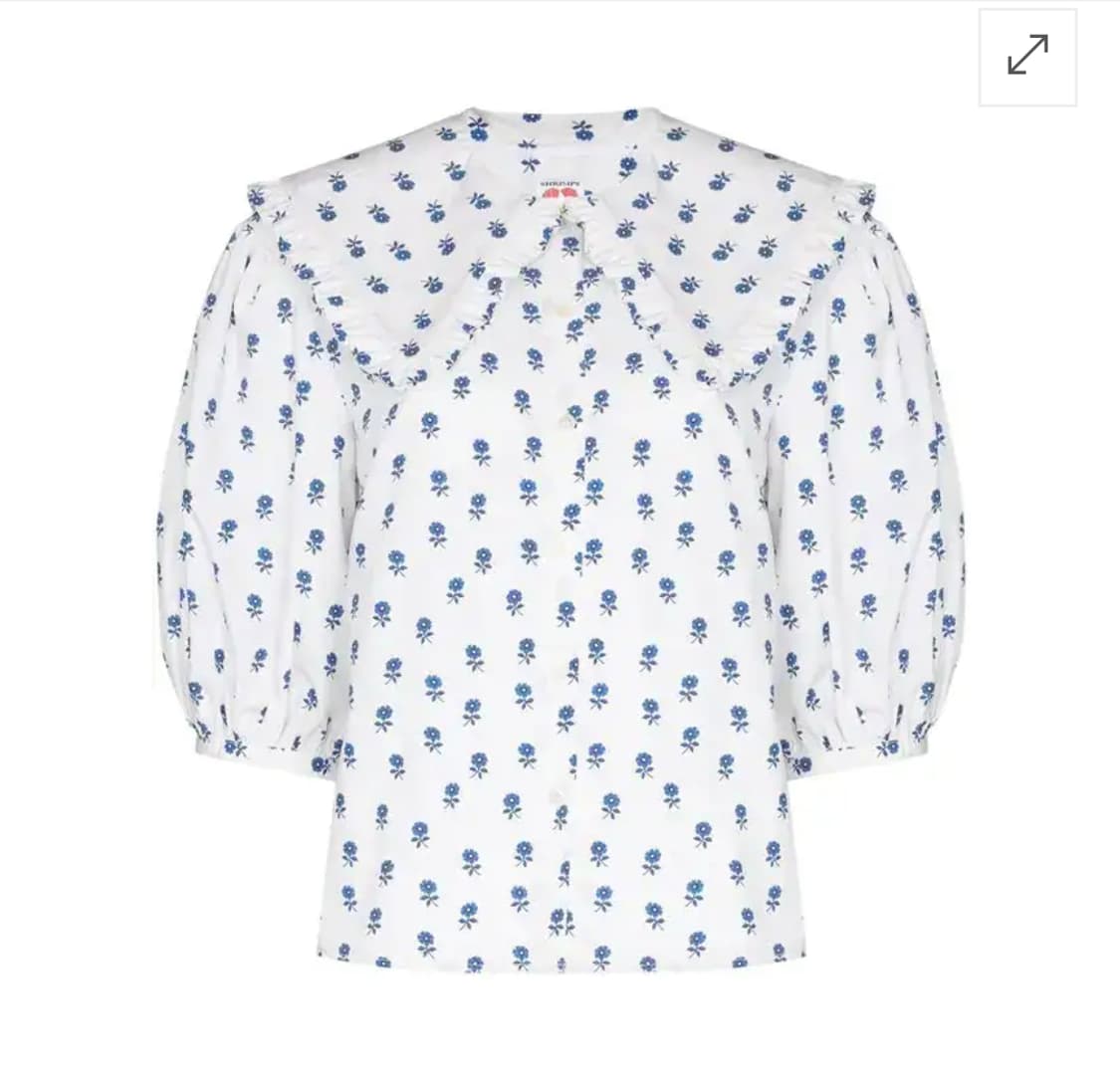 쉬림프 플라워 빅카라 블라우스  상품이미지3