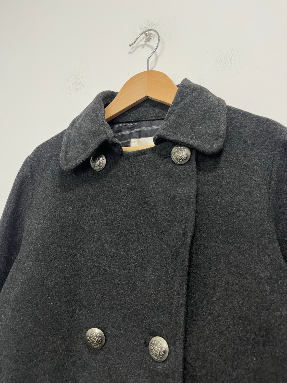 일본 빈티지 락펑크 투버튼 하프 코트 상품이미지4