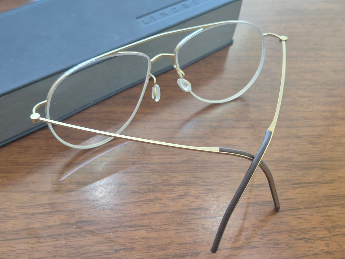 린드버그 씬타늄 5507 골드 투브릿지 안경테 상품이미지4