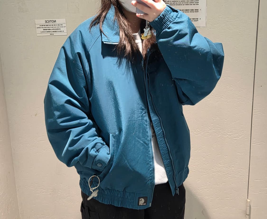 CARHARTT 칼하트 청록 하이넥 블루종자켓💯 상품이미지4