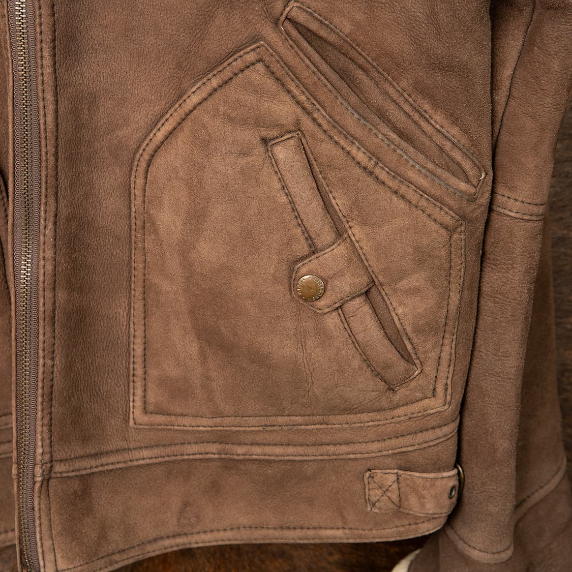 [98] 90s YURIM 빈티지 양가죽 양털 무스탕 일경물산  상품이미지6