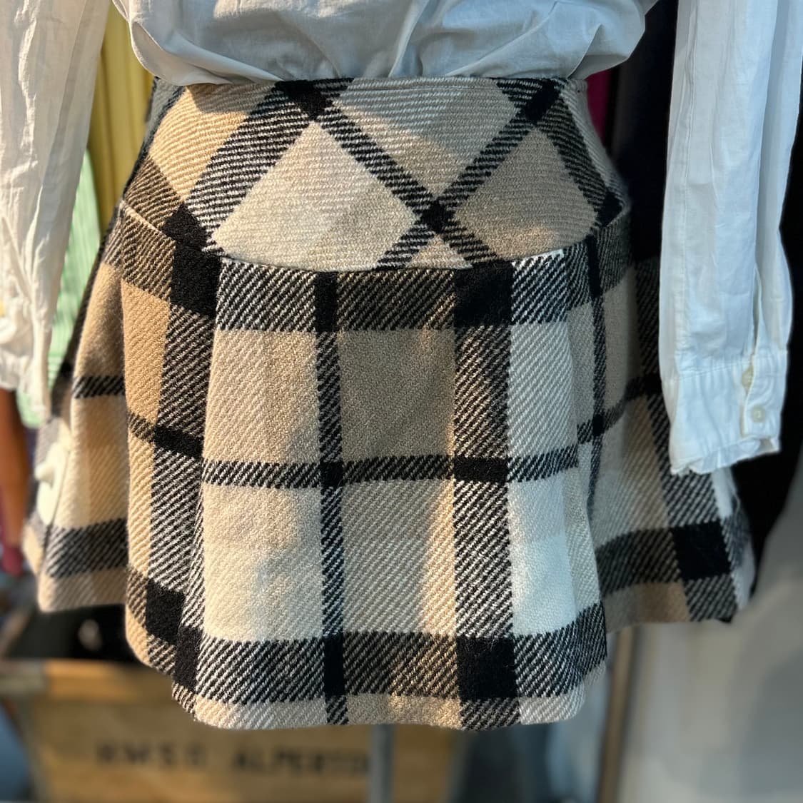 Burberry Nova check Wool Mini Skirt 상품이미지2