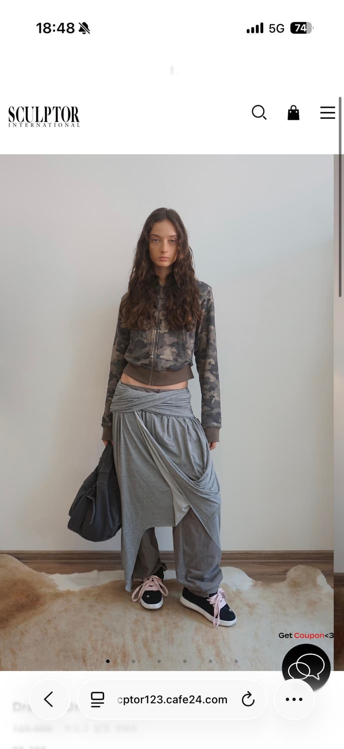 스컬프터 드레이핑 언발란스 스커트 상품이미지1