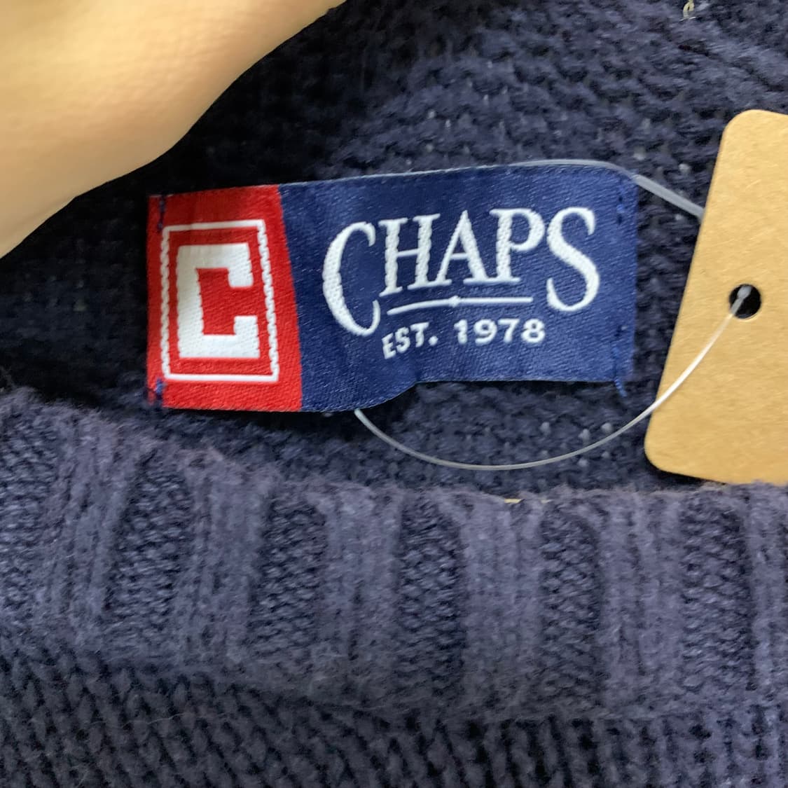 Chaps 챕스 빈티지 챠프스 네이비 니트 스웨터 XL 상품이미지5