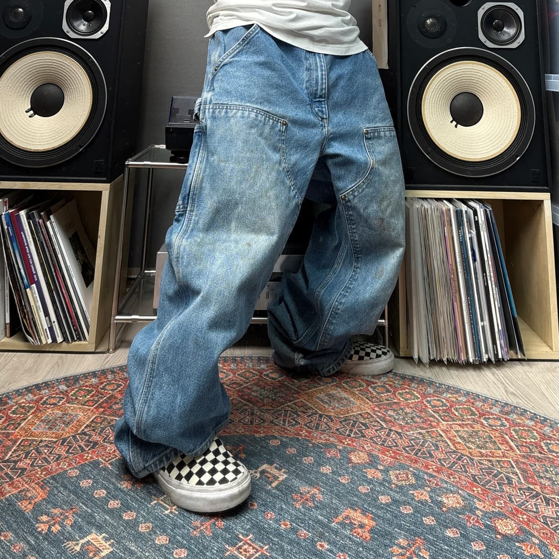 칼하트 가죽탭 더블니 카펜터팬츠 상품이미지2