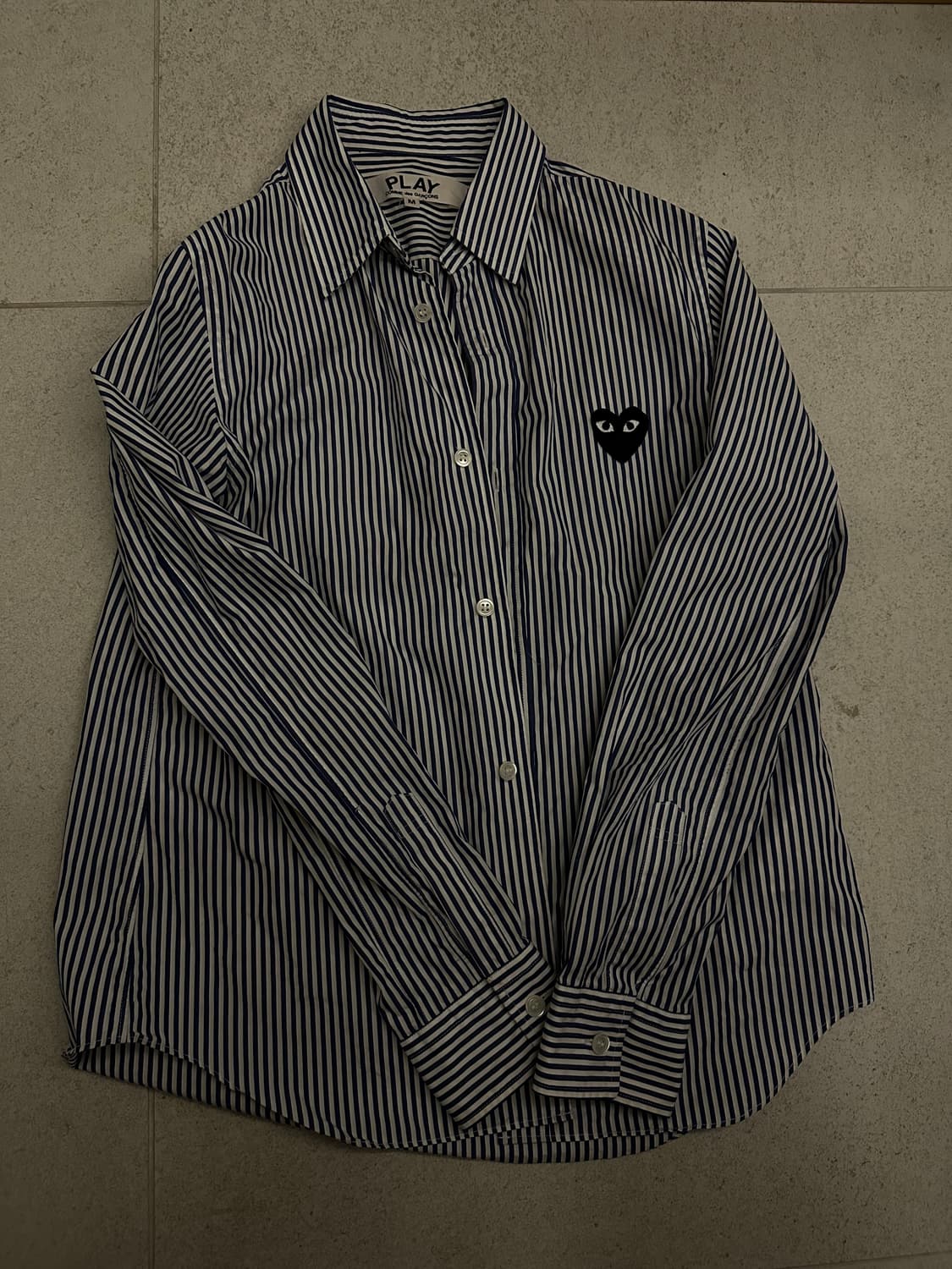 꼼데가르송 블랙 스트라이프셔츠 상품이미지3