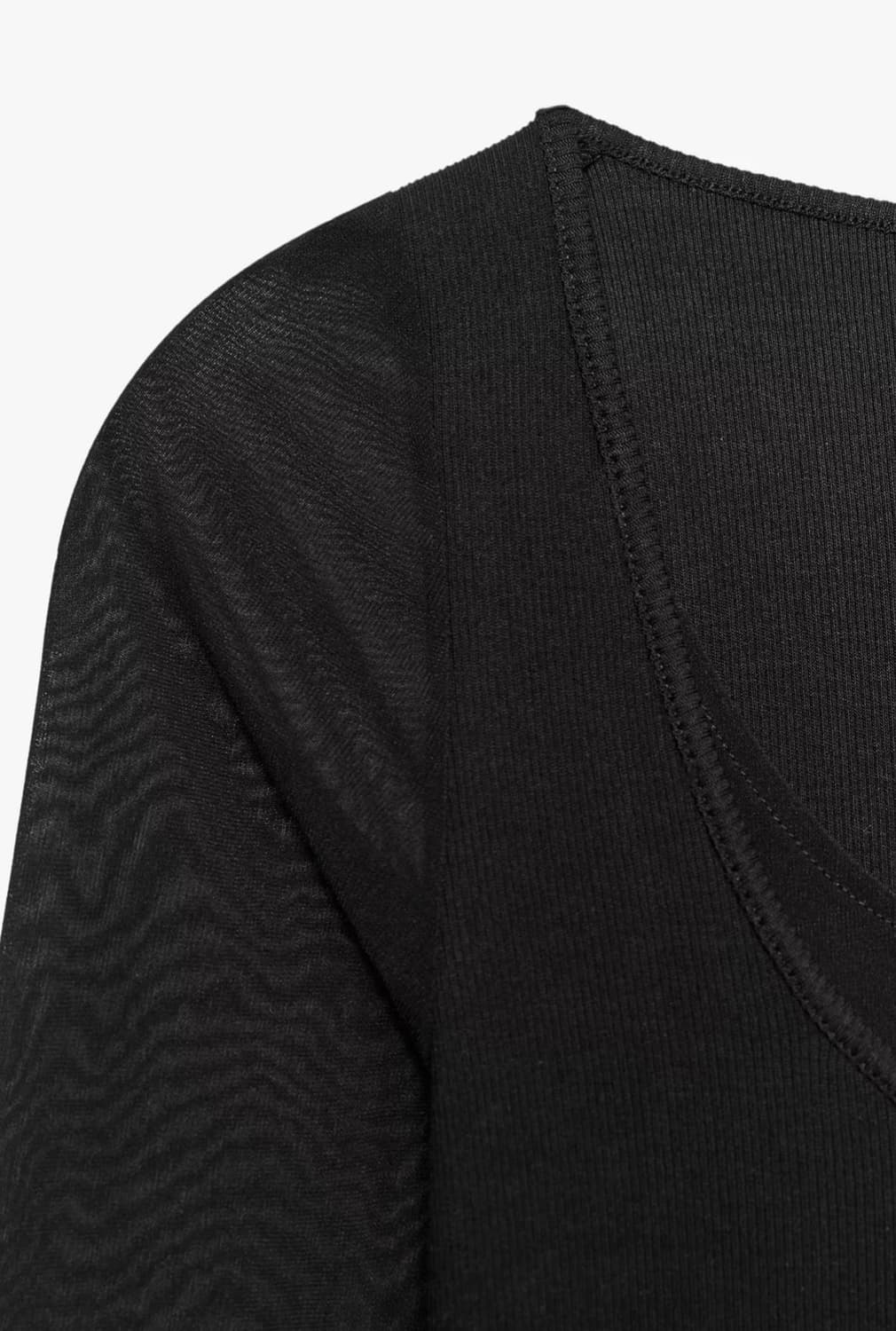 (새상품) ZARA 자라 블랙 반투명 티셔츠 상품이미지5