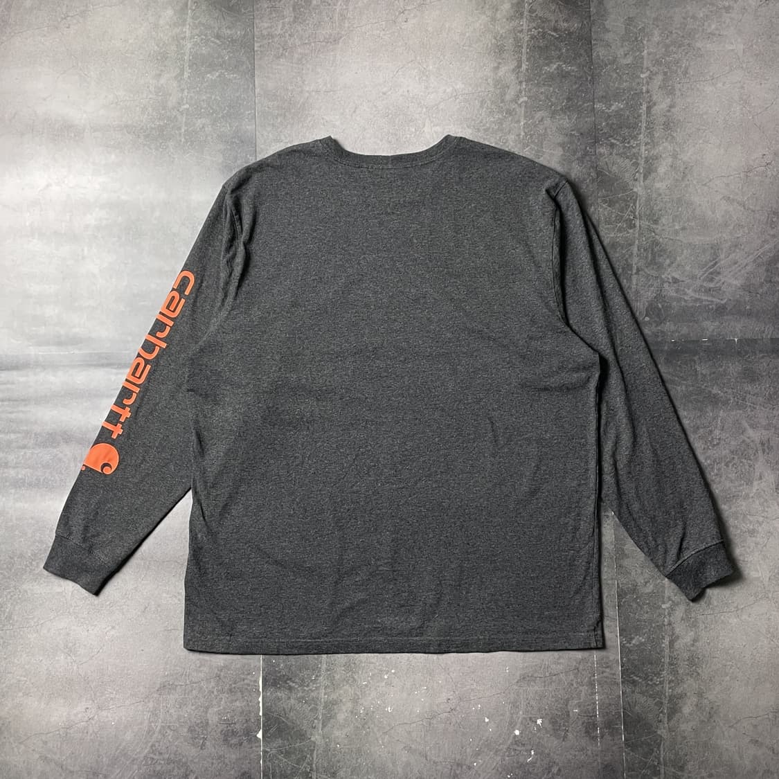 CARHARTT 칼하트 K231 차콜 레터링 긴팔 티셔츠 A00961 상품이미지7
