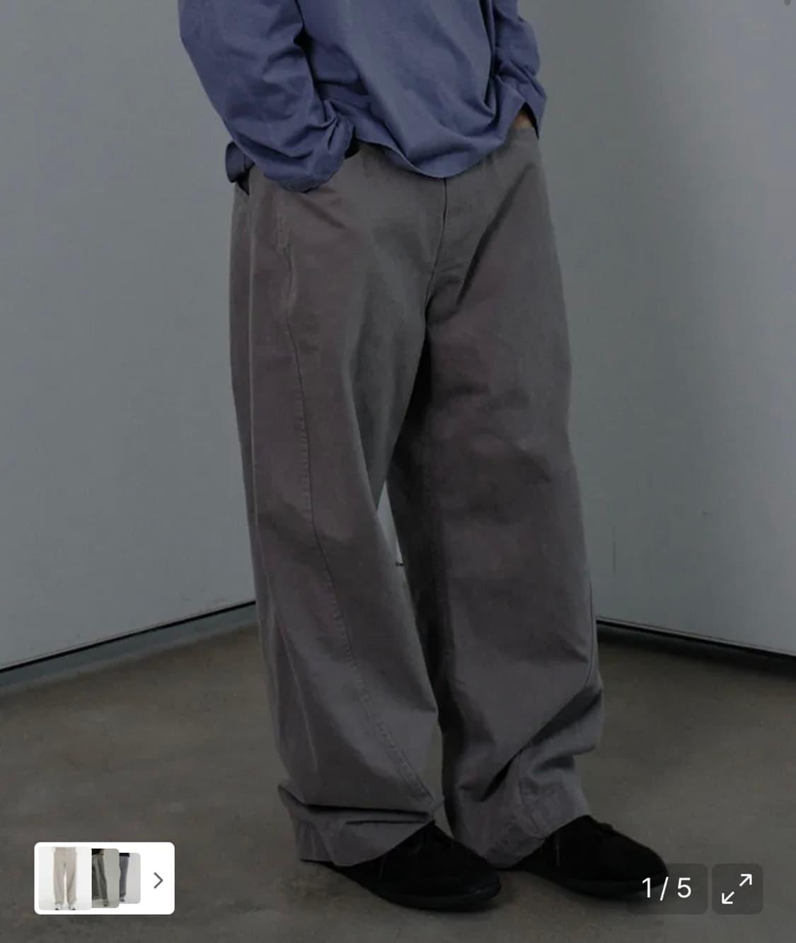 다이브인 WASHED CURVED CHINO PANTS 상품이미지1