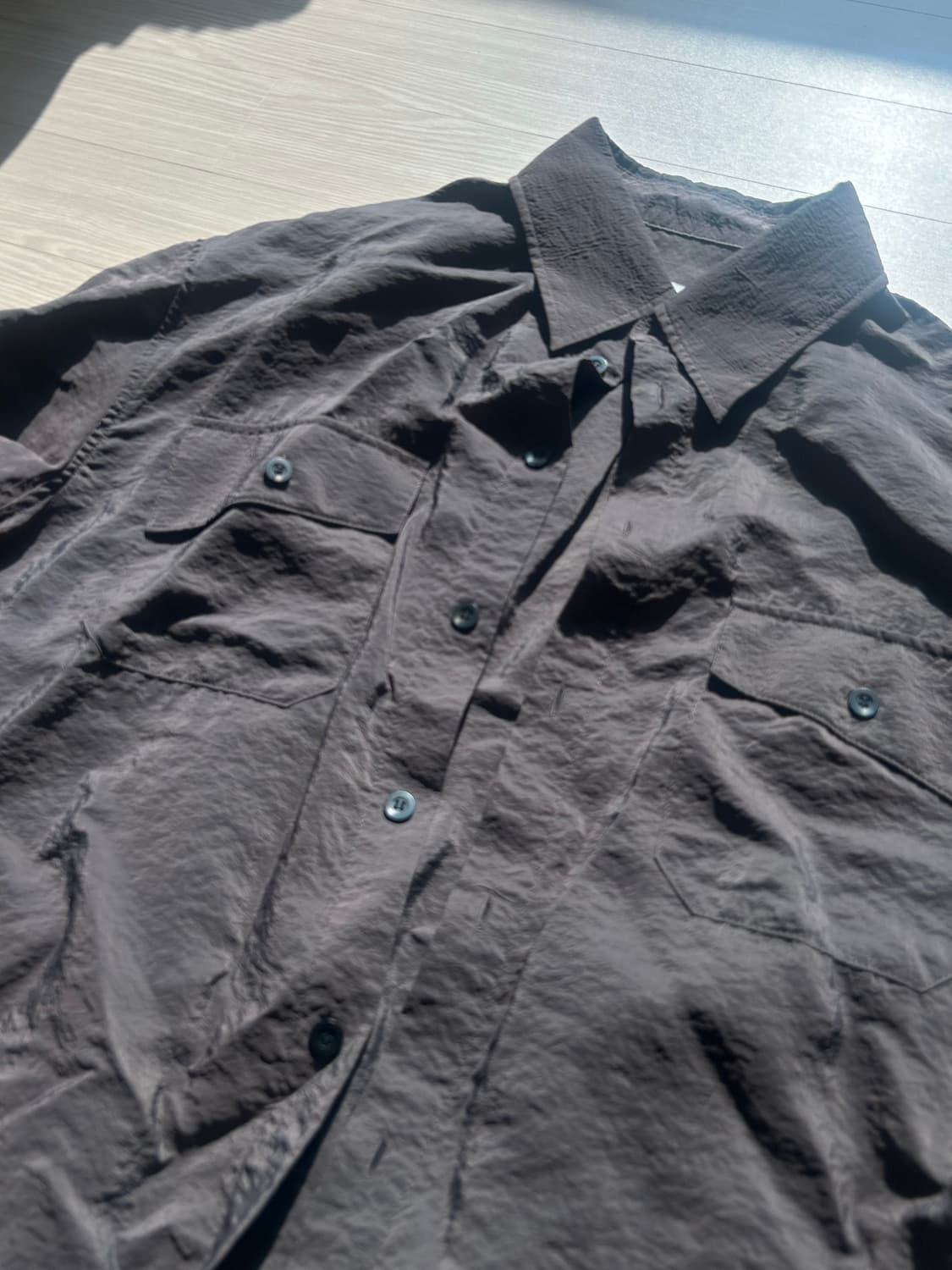 린더 밀리터리 셔츠 사이즈1 브라운 상품이미지2