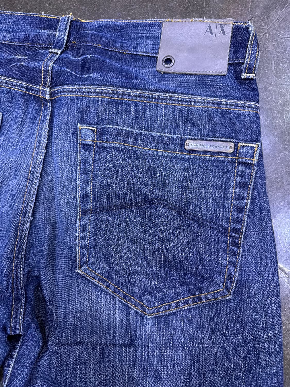 아르마니 익스체인지 헤어라인 워싱 데님팬츠 34 상품이미지7