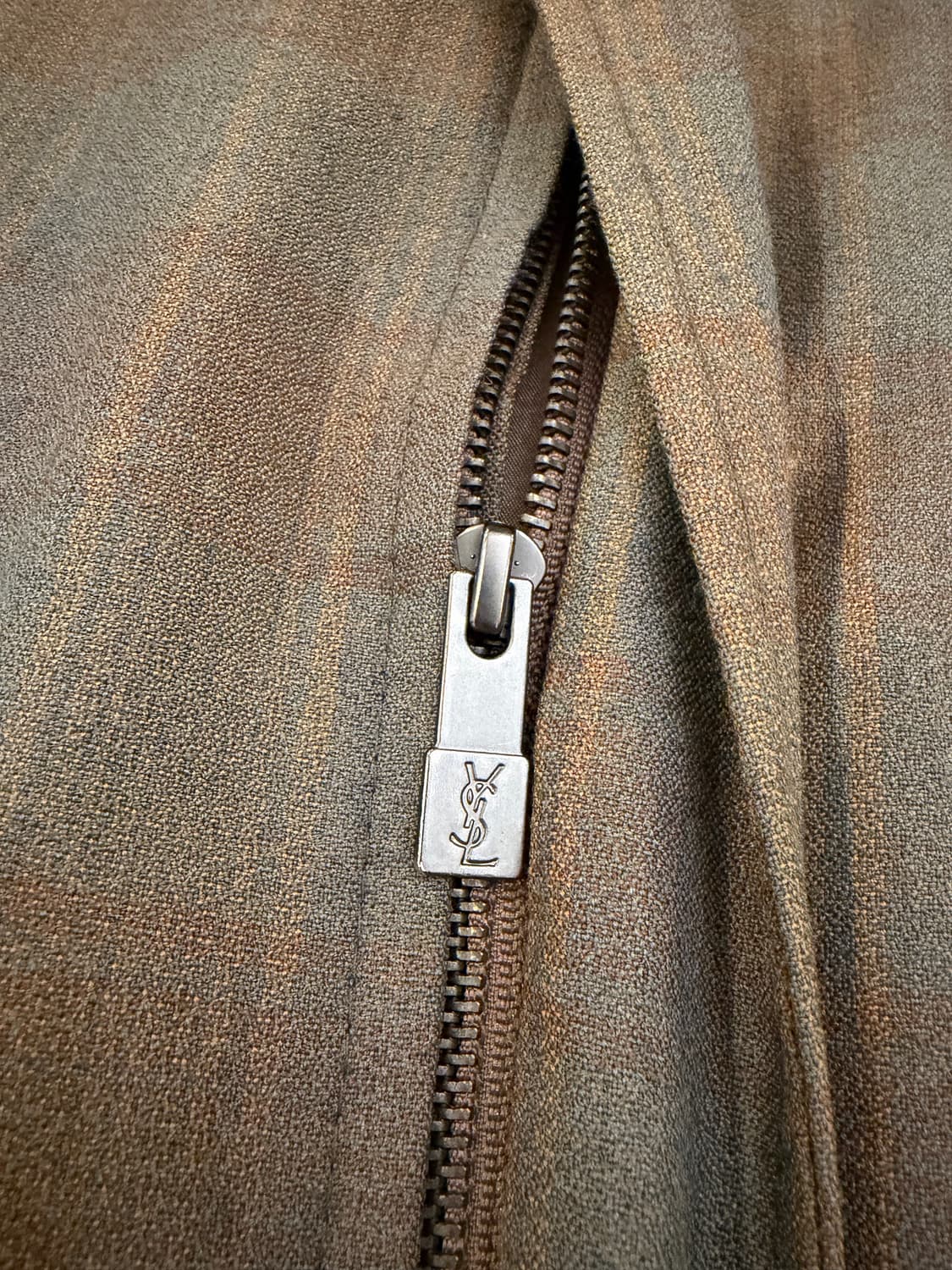 90s YSL 입생로랑 빈티지 블루종 봄버자켓 베이지 상품이미지3