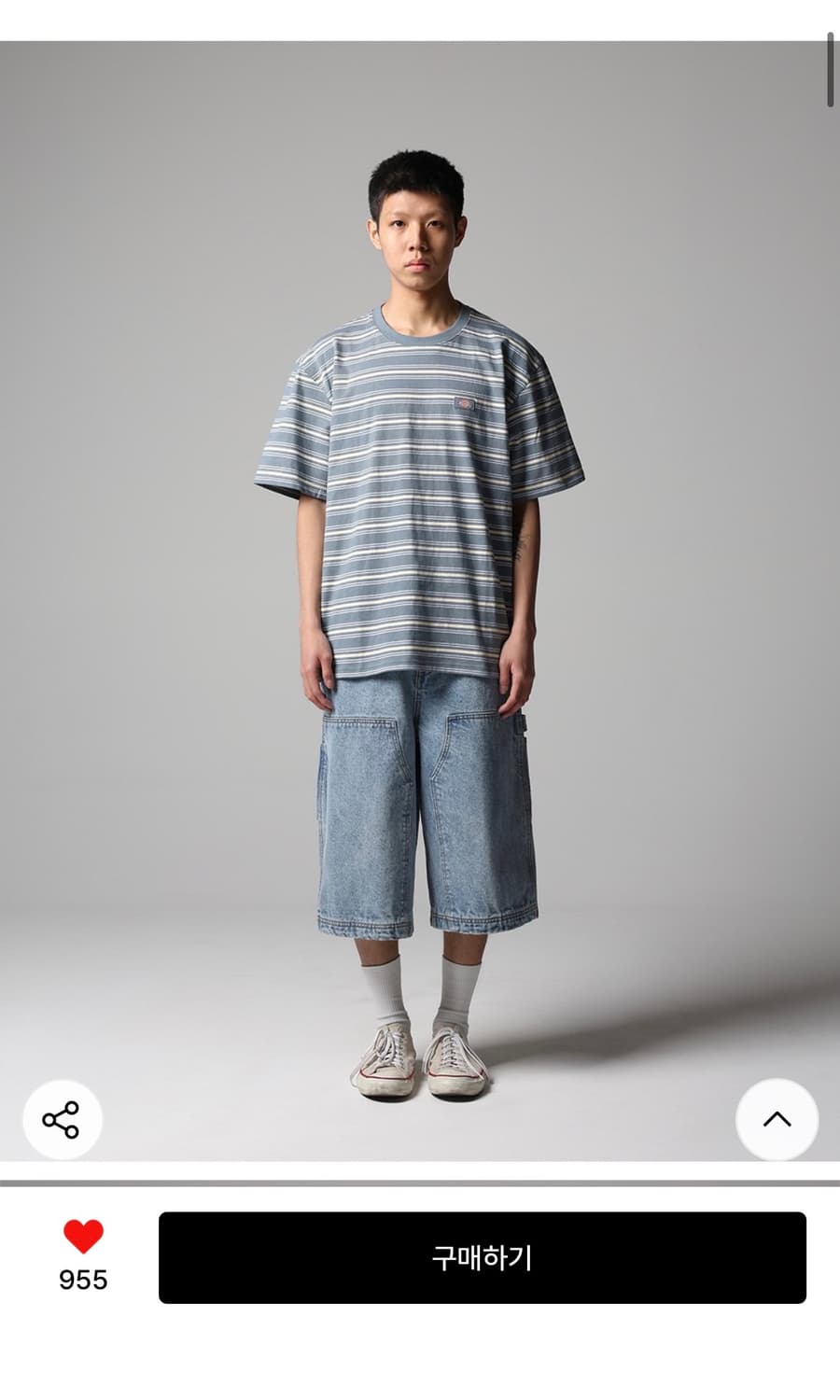 디키즈 더블니 카펜터 데님 쇼츠 상품이미지2