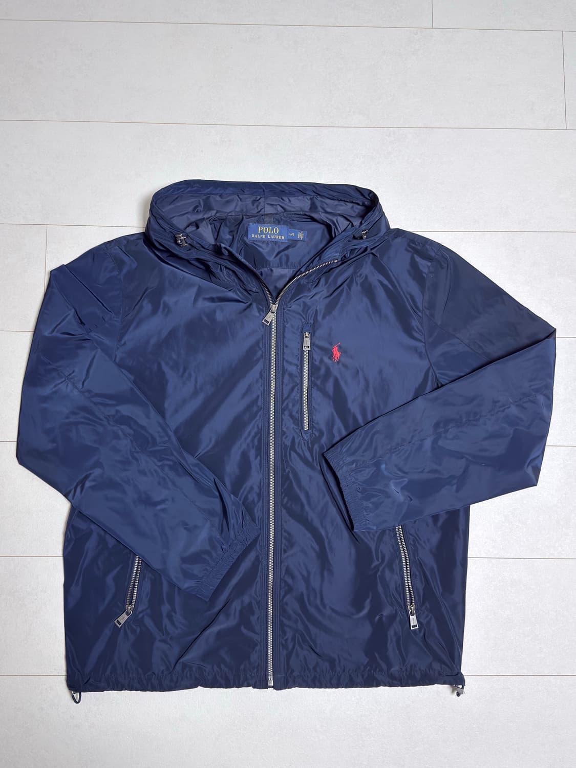 폴로랄프로렌 후드집업 윈드브레이커 바람막이 L 네이비 상품이미지2