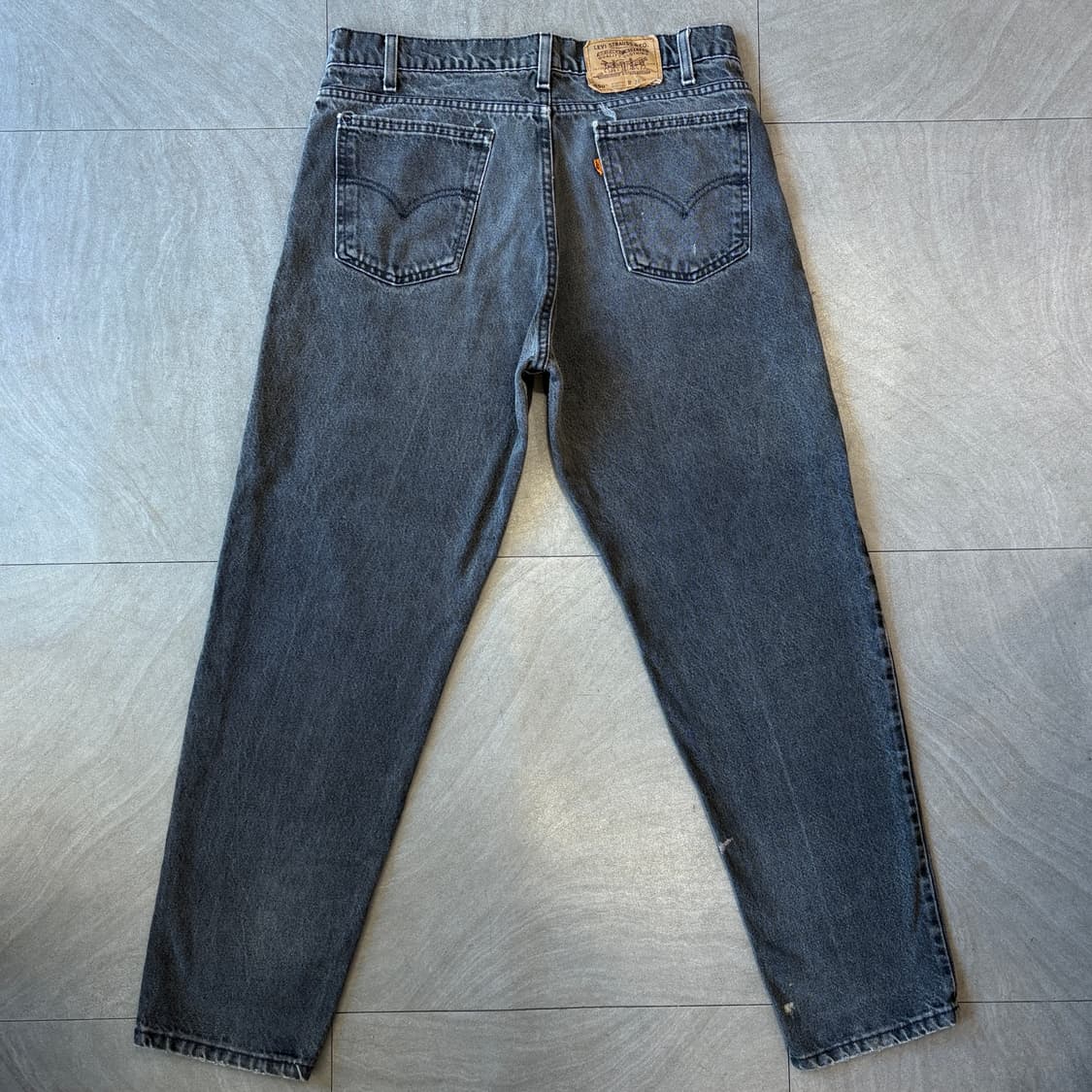 90s 94년 미국 생산 리바이스 550데님 오렌지탭 블랙 팬츠  상품이미지1
