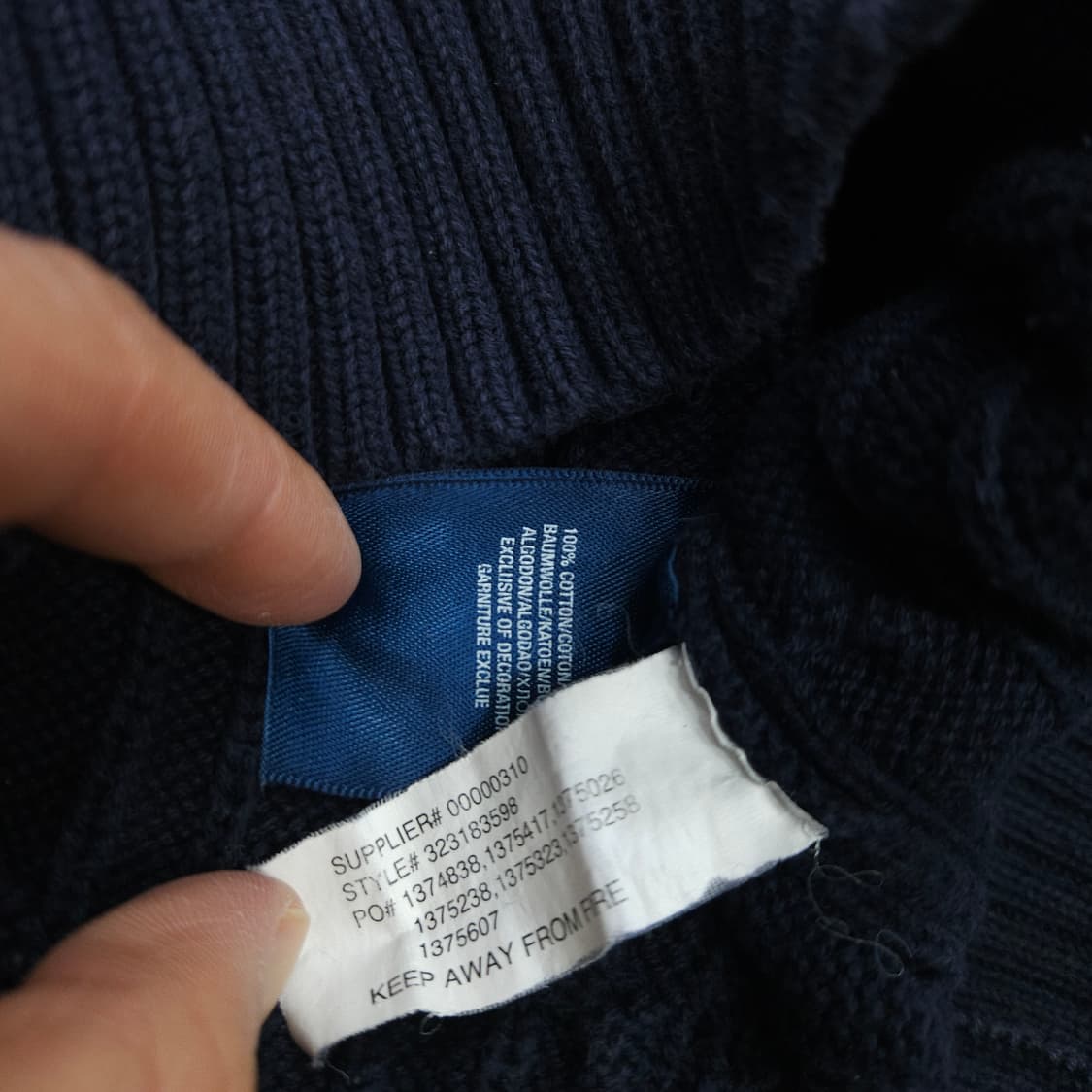 폴로 랄프 로렌 케이블 니트 L14-16 네이비 상품이미지5