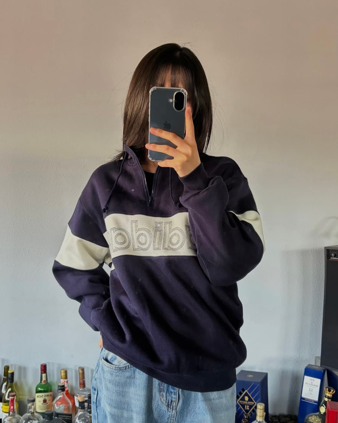 [L]아디다스 90s 일본판 올드스쿨 반집업 맨투맨 상품이미지2