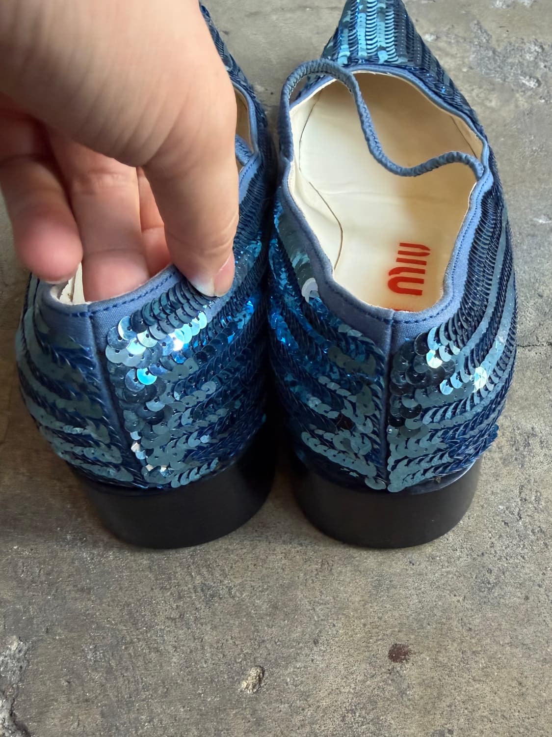 90s miu miu Sequin Stiletto Mary Janes 상품이미지4