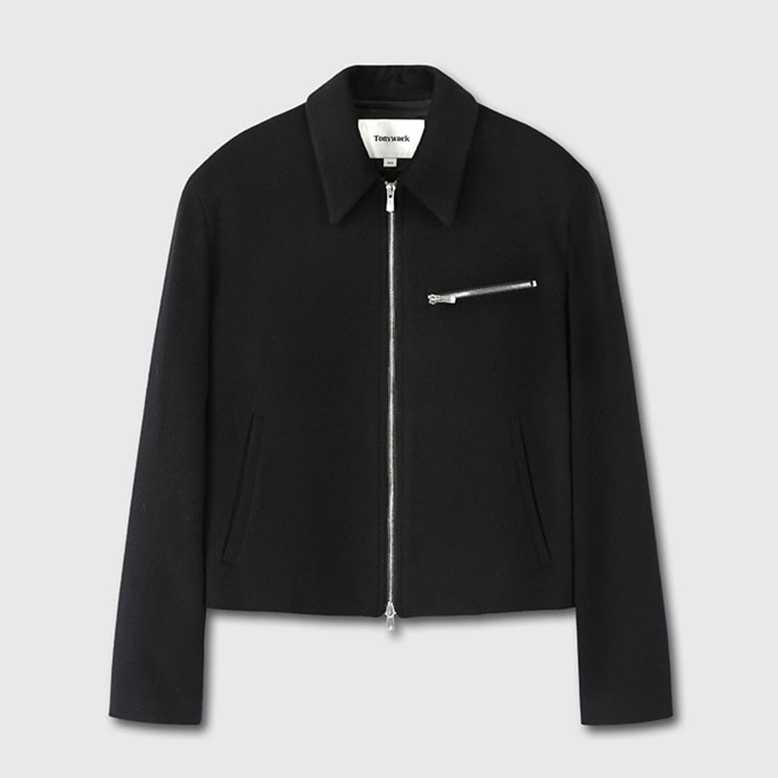 Cashmere Chest Zip Berlin Jacket_ Black 상품이미지1