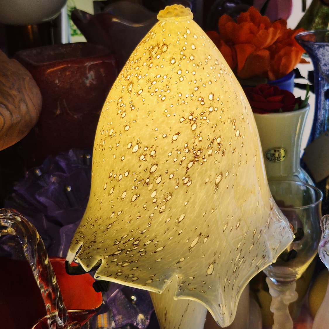 70s 프랑스 아트 핸드블로운 머쉬룸 물방울 스탠드 상품이미지9