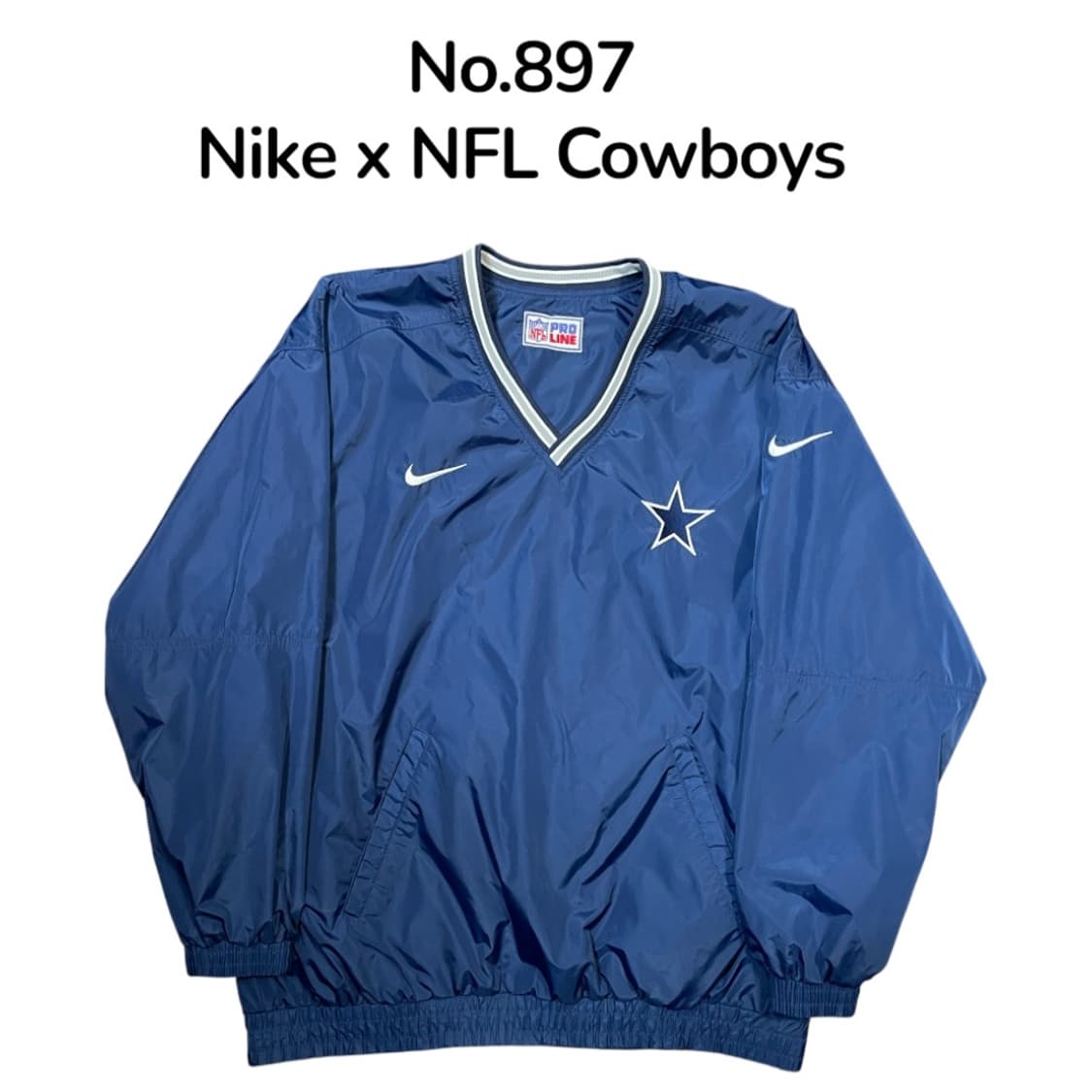 90s 대장급 나이키 x NFL 카우보이스 올드스쿨 웜업 바람막이 XL 상품이미지3
