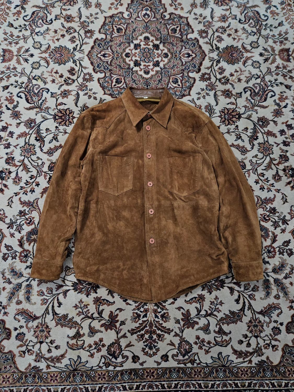 WM Leather 스웨이드 웨스턴 셔츠 L 상품이미지1