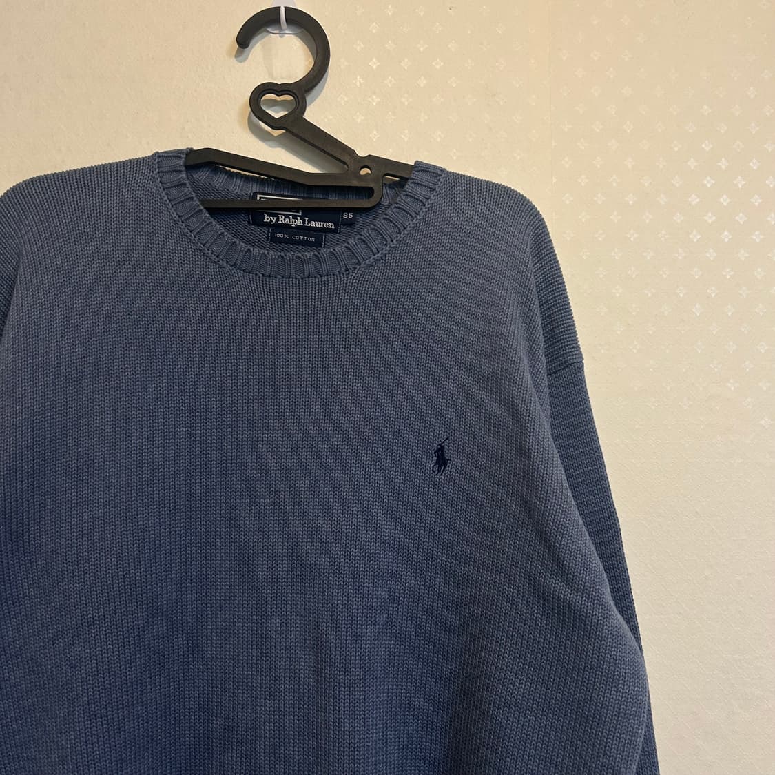 폴로 랄프로렌 오버핏 라운드넥 코튼 니트 네이비 블루 95 M 상품이미지5