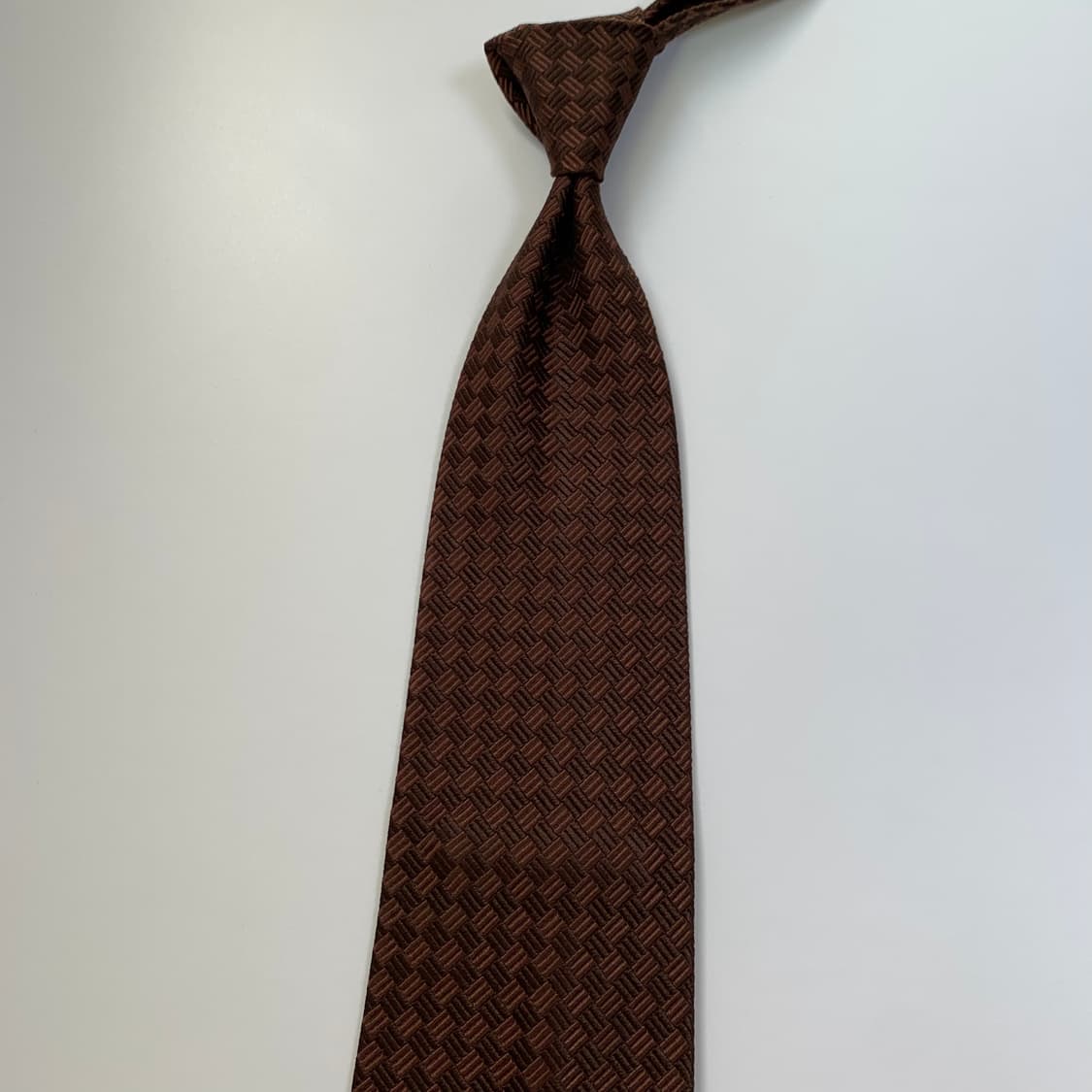 살바토레 페레가모 이태리 100실크 명품넥타이 브라운 체크무늬 A+등급 상품이미지8