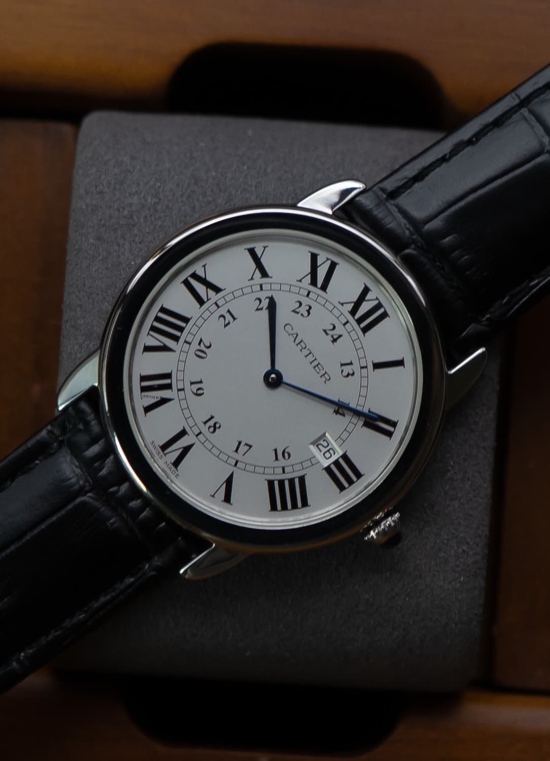 까르띠에 롱드 솔로 라지 L 36mm 쿼츠 시계 상품이미지1