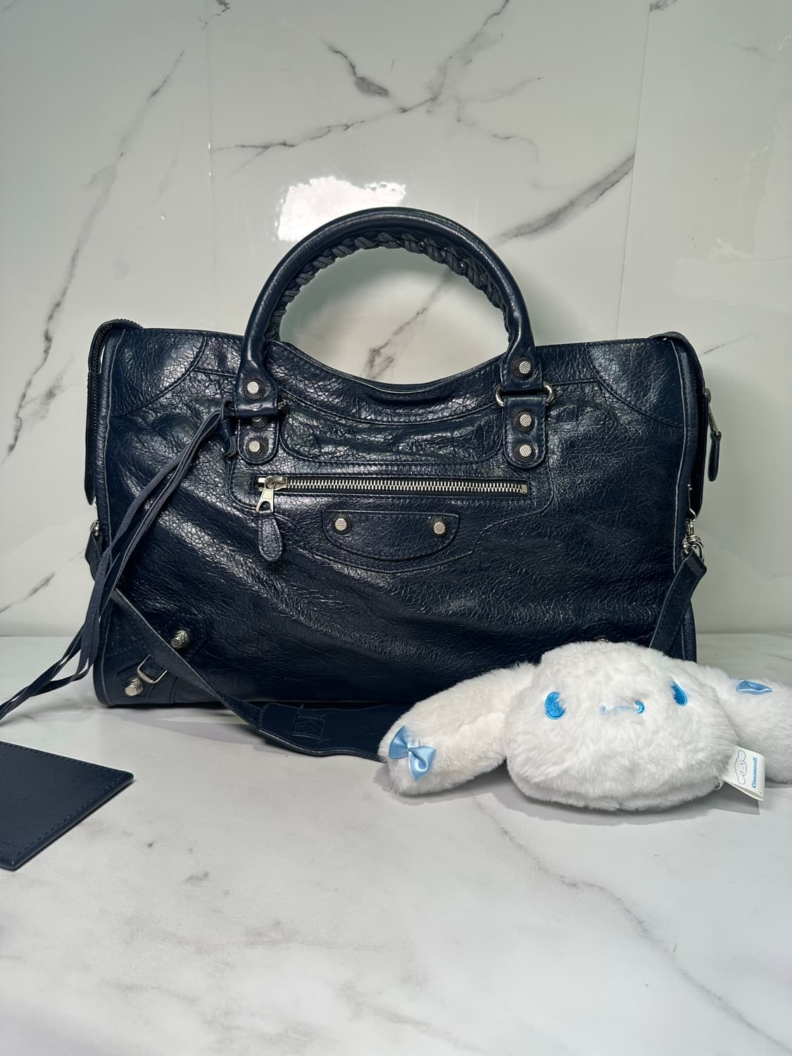 [A+ 정품] 발렌시아가 시티 모터백 미디움 다크네이비 상품이미지2