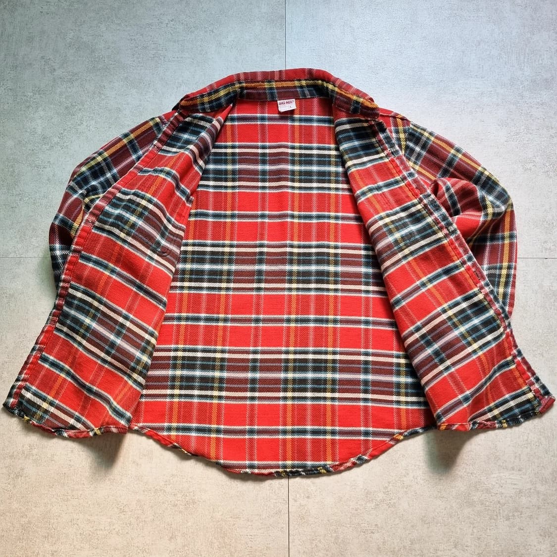 70s USA Big Mac Check Flannel Shirt L sz 상품이미지6