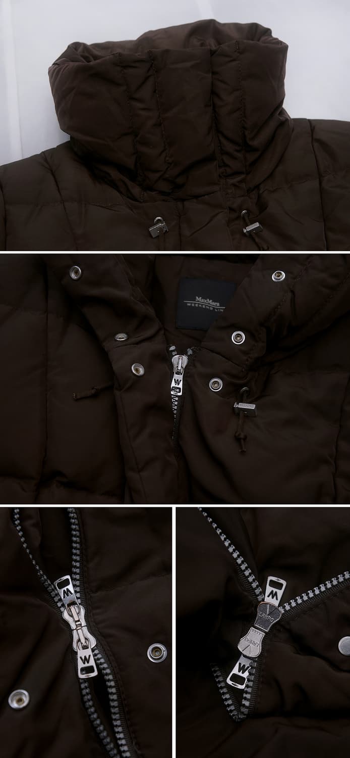 막스마라 하이넥 와이드카라 롱구스다운 패딩 코트 (42 / 55-66) 상품이미지9