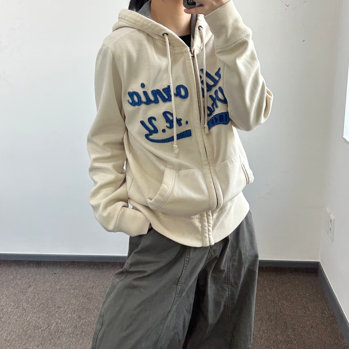 Who A U 후아유 캘리포니아 아이보리 후드집업 상품이미지2