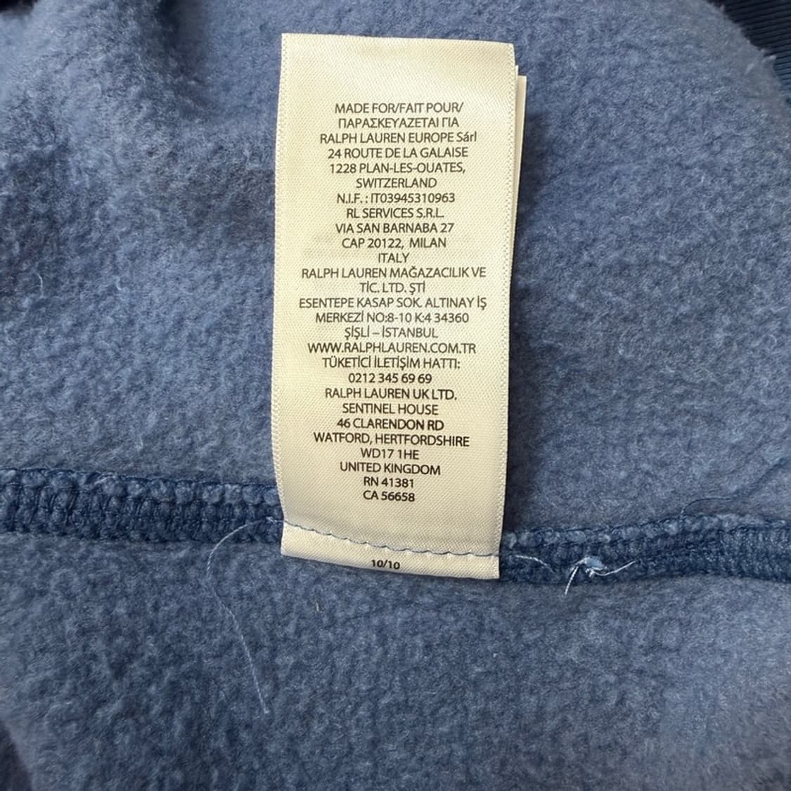 POLO RALPH LAUREN 프렌치 블루 피그먼트 다잉 후드티 XL 상품이미지6