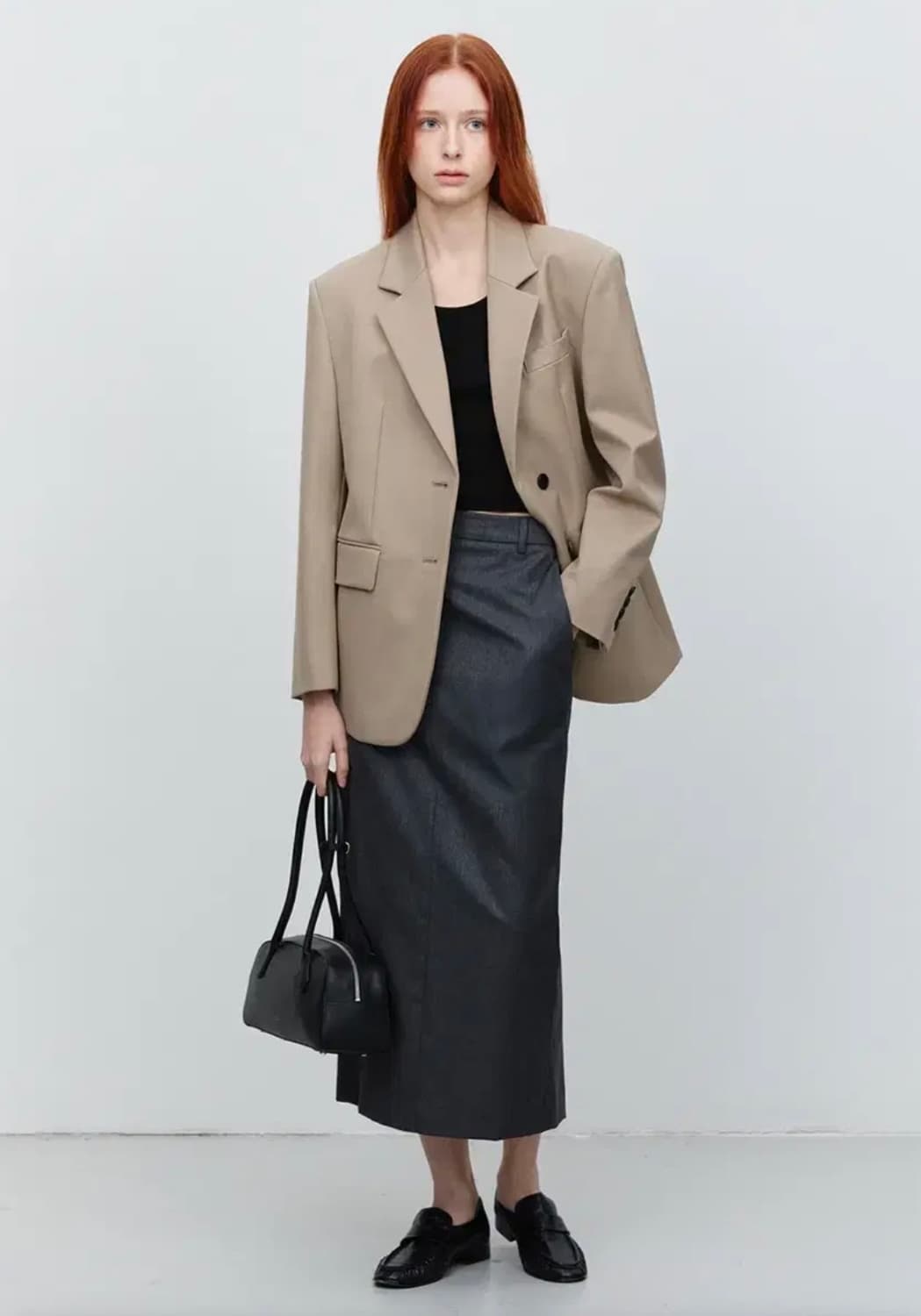 던스트 에센셜 투버튼 울 블레이저 자켓 샌드 베이지 상품이미지3