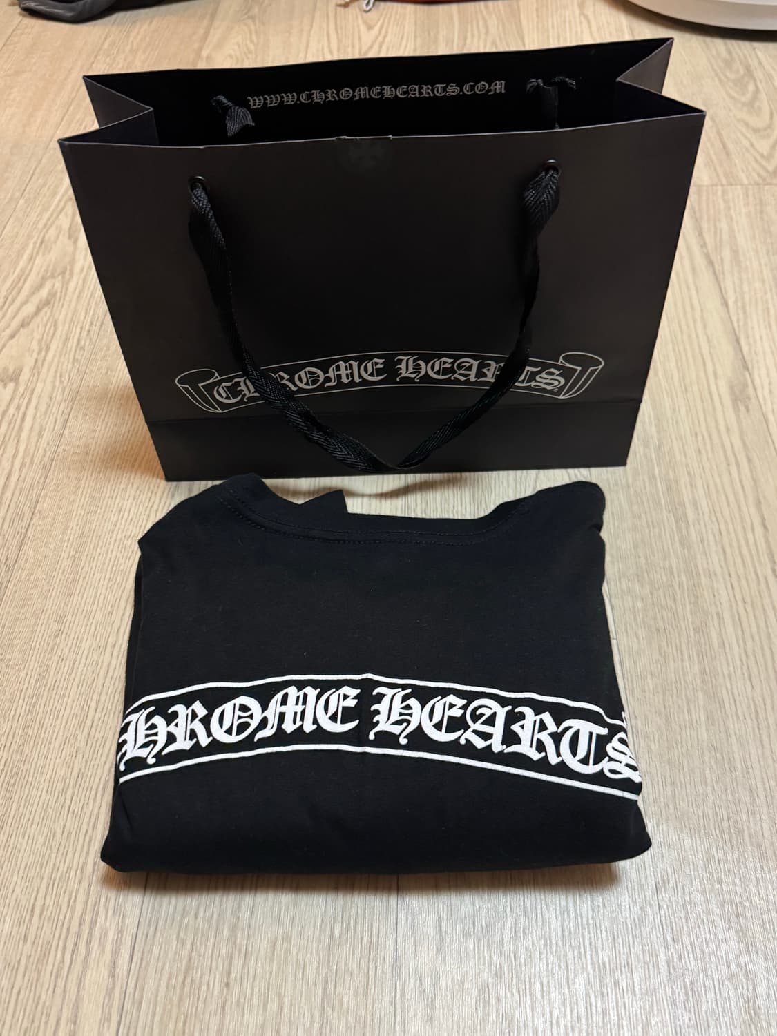 크롬하츠 스크롤라벨 롱슬리브 블랙 XL 상품이미지6