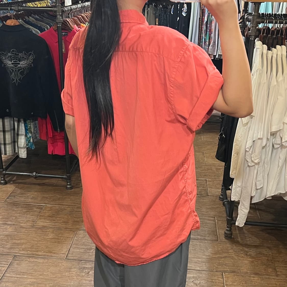 [HI]칼하트 반팔셔츠 코랄색 상품이미지5