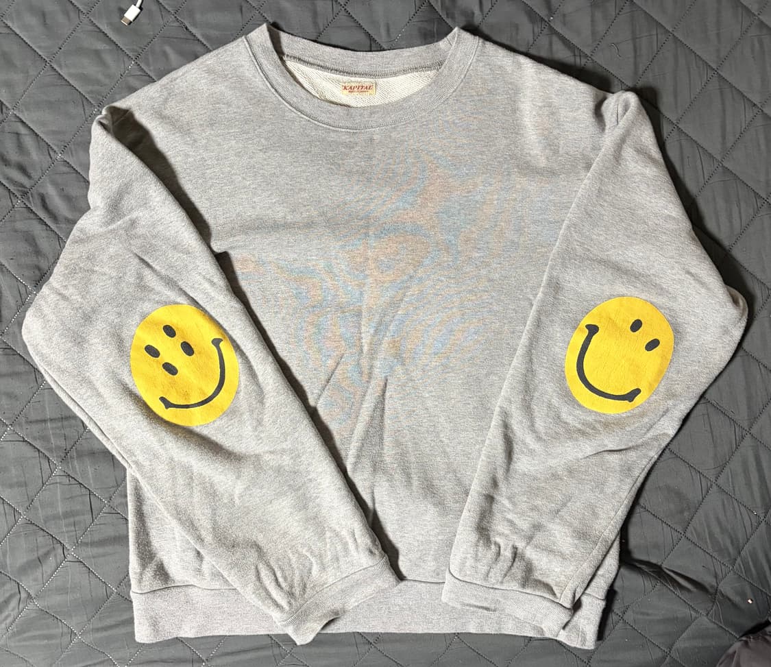캐피탈 스마일 스웻 맨투맨 그레이 5사이즈 초판 상품이미지1