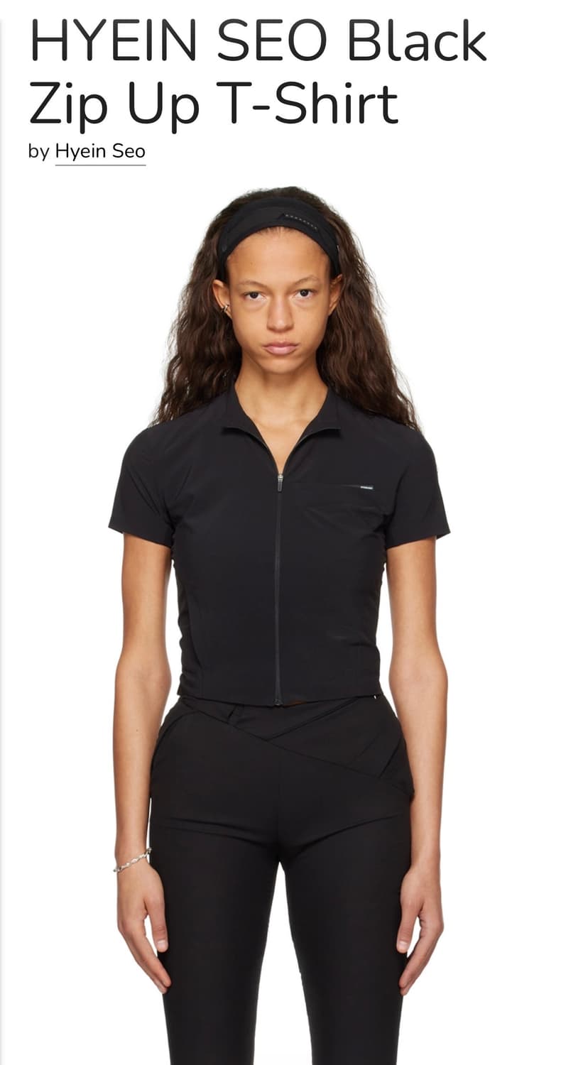Hyein seo zip up T-shirt 상품이미지1