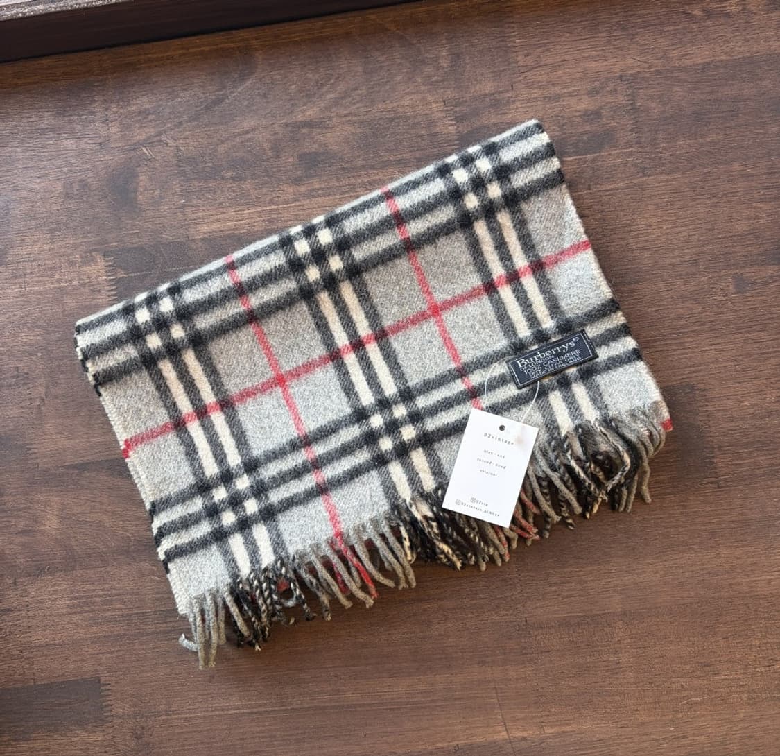 15375 - 버버리 그레이 노바 체크 캐시미어 머플러 (캐시미어 100 상품이미지2